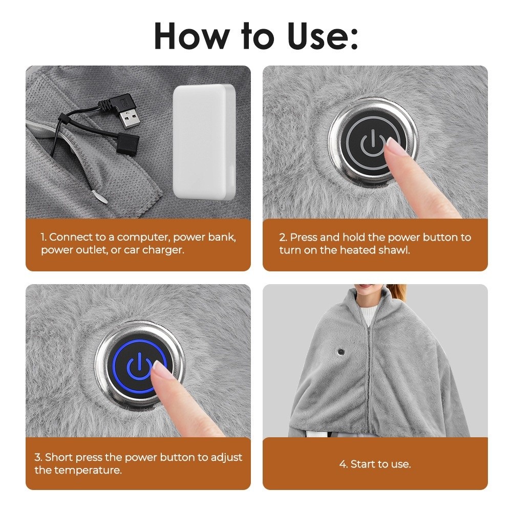 Outdoor Camping Heated Blanket - Manta calefactora eléctrica USB portátil de
