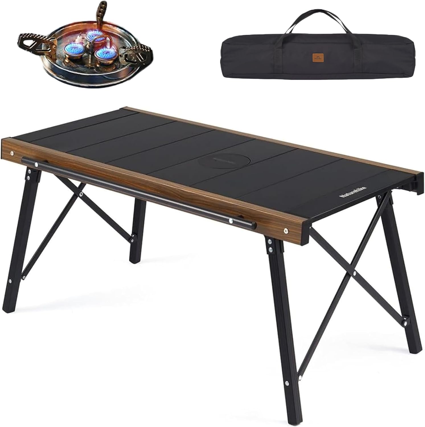 Outdoor Camping Kitchen Setup - Mesa Plegable para Camping IGT, Portátil,