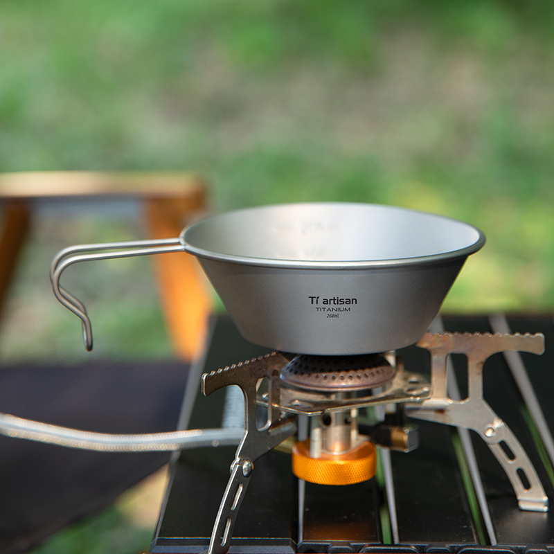 Outdoor Camping Meals - Tiartisan Taza Sierra Ultraligera de Titanio