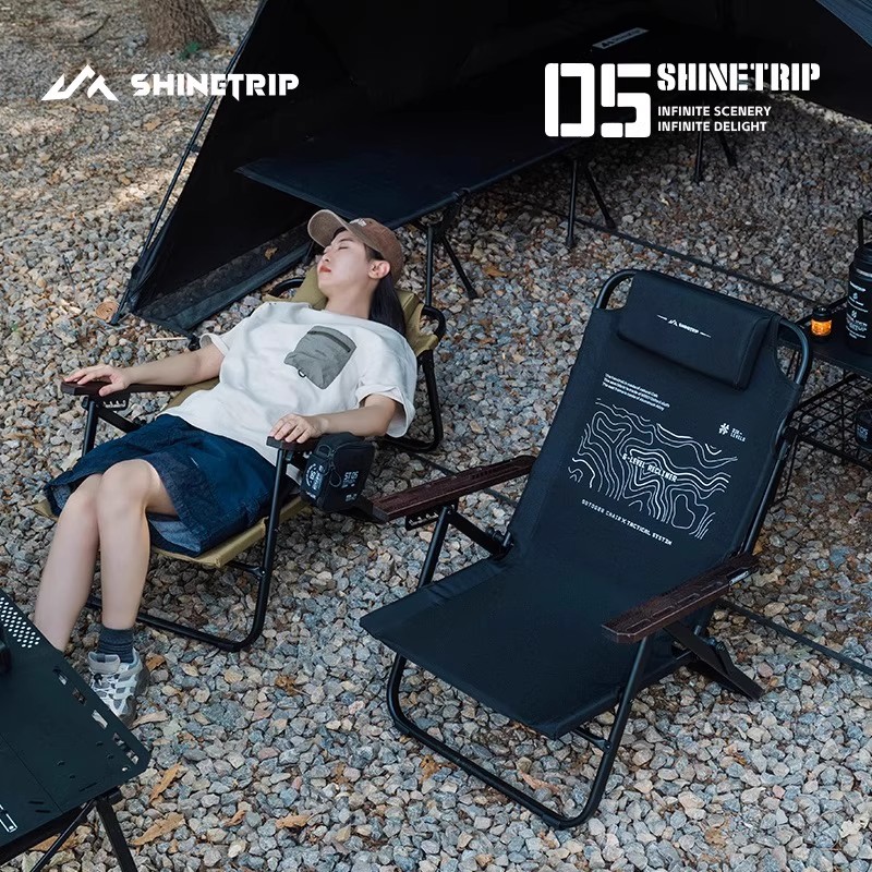 Outdoor Camping Lounge Chairs - ShineTrip-sillón plegable para exteriores, silla de