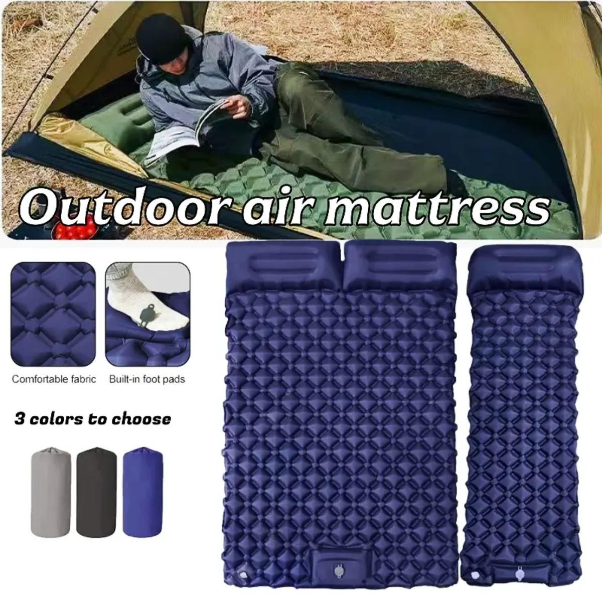 Outdoor Camping Rug - Colchón de aire inflable individual y