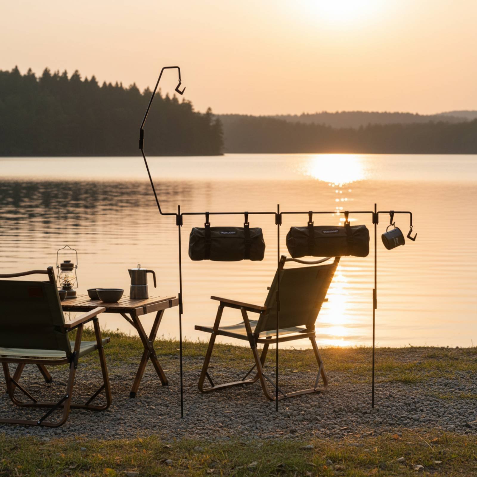 Outdoor Camping Kitchen - Soporte para Linterna de Camping, Fácil