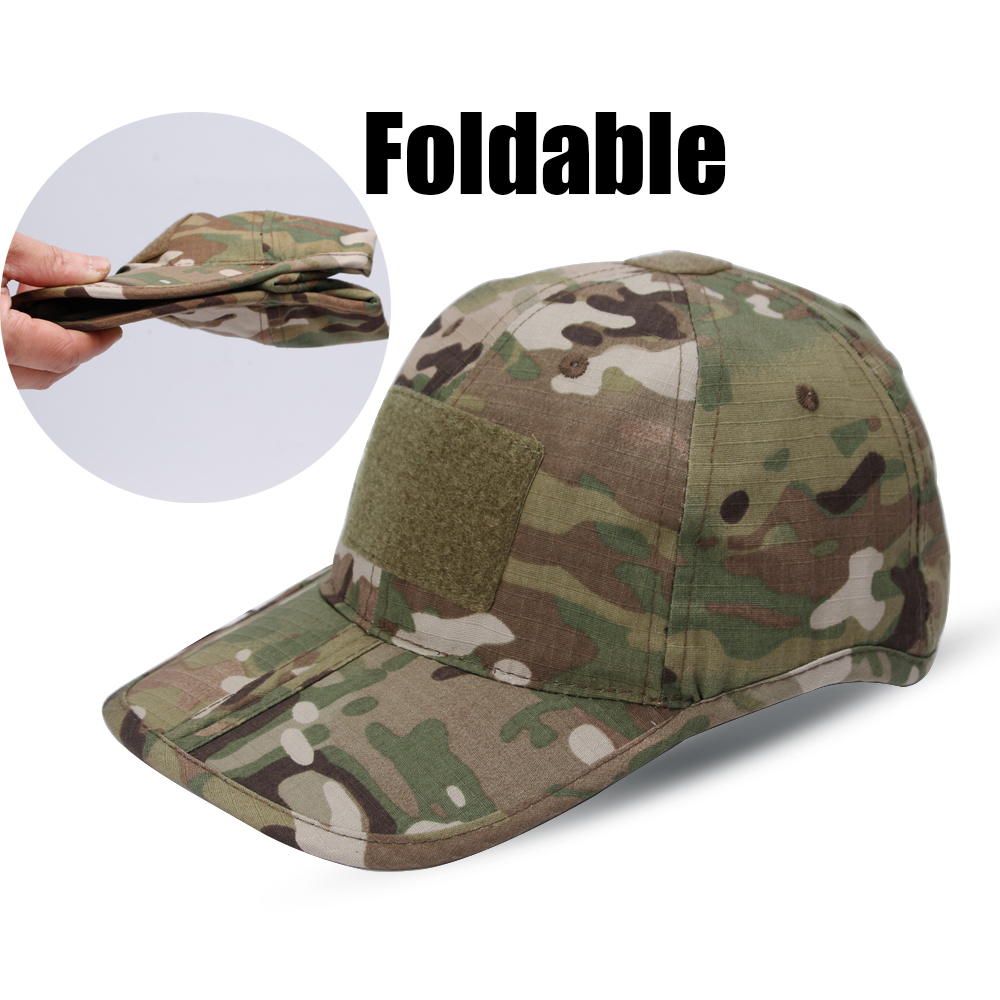 Zd Outdoor Camping - Gorra de béisbol de camuflaje plegable,