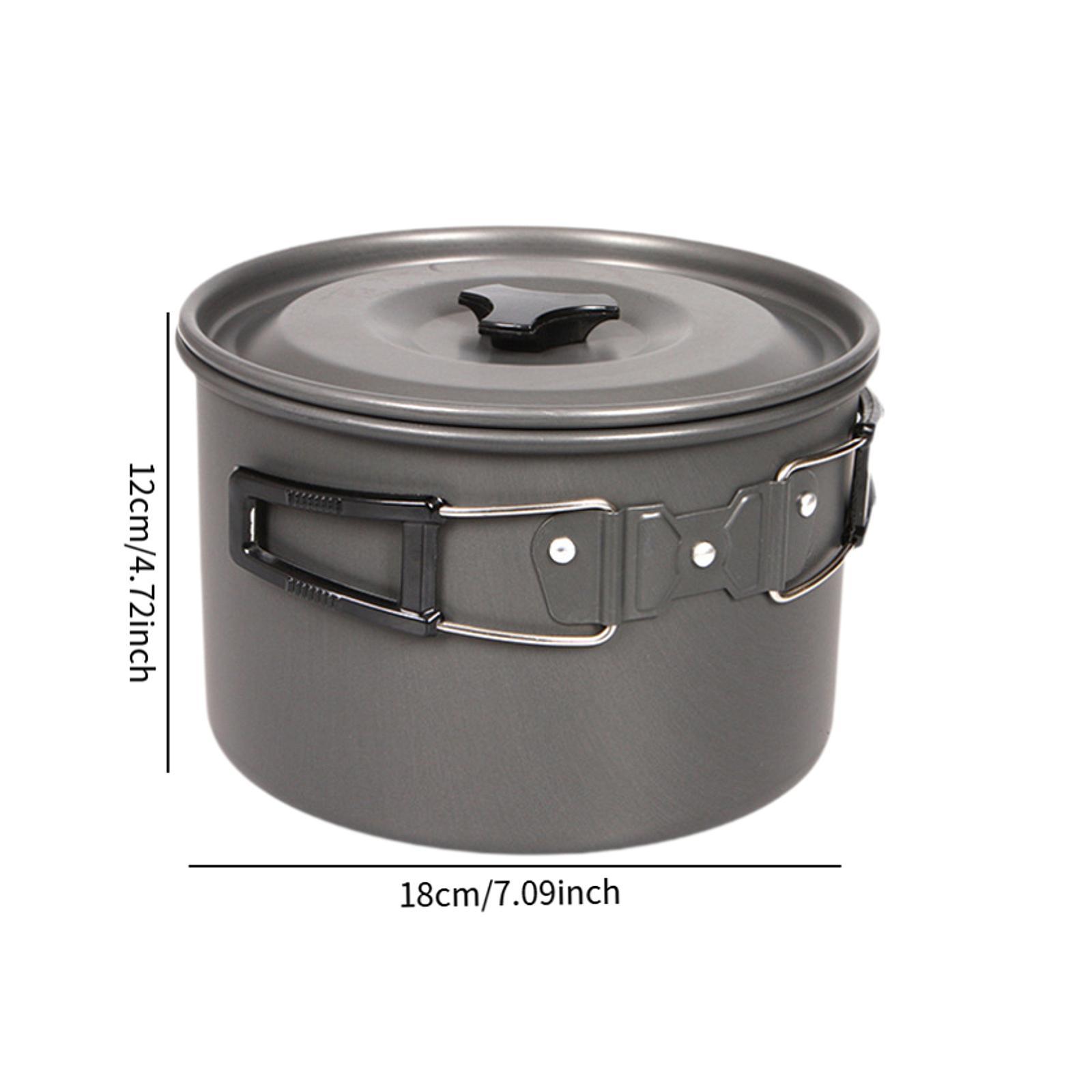 Outdoor Camping Kitchen Setup - Olla Ligera para Acampar, Antiadherente, de