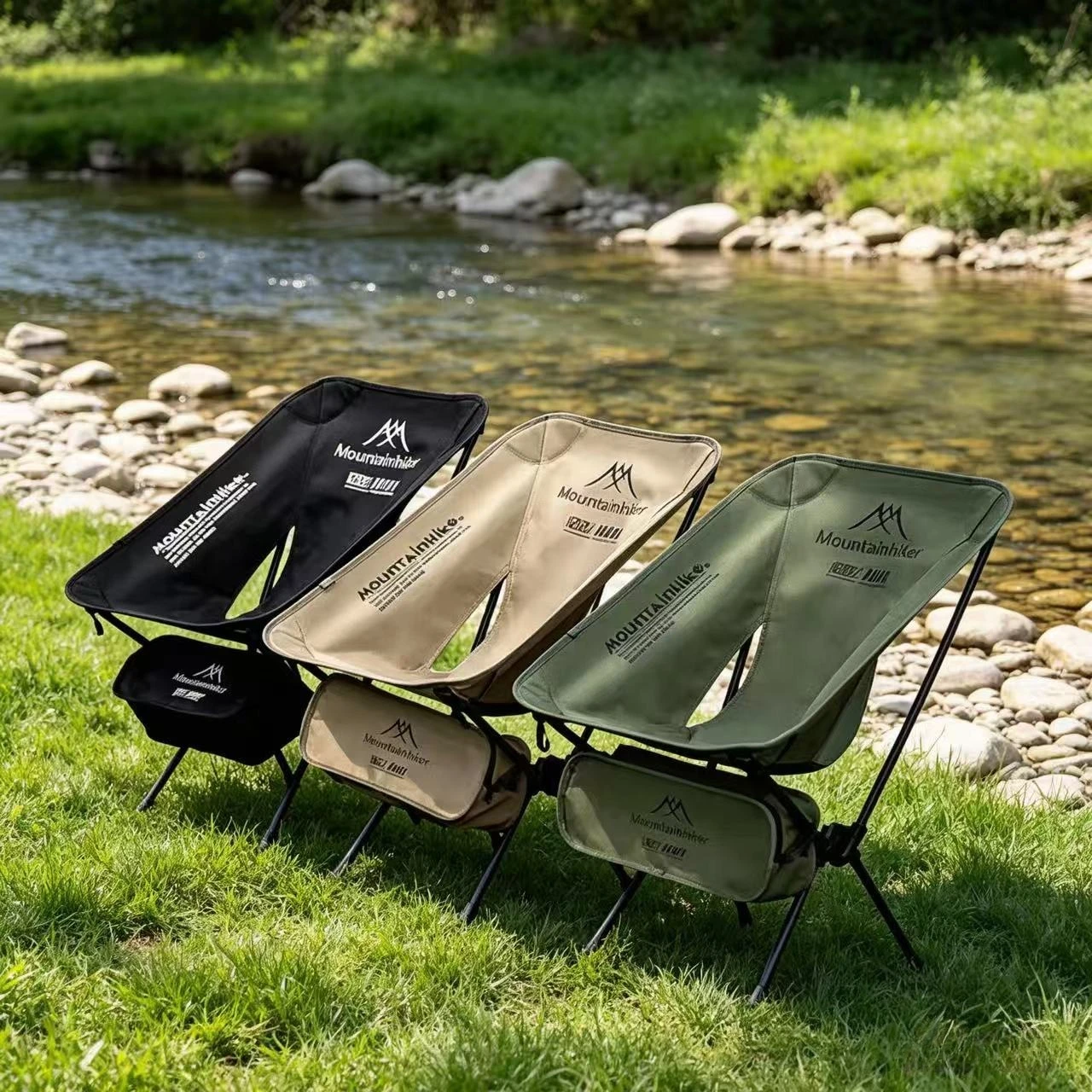 Outdoor Camping Lounge Chairs - Silla Plegable Ultraligera Tipo Luna, Portátil,