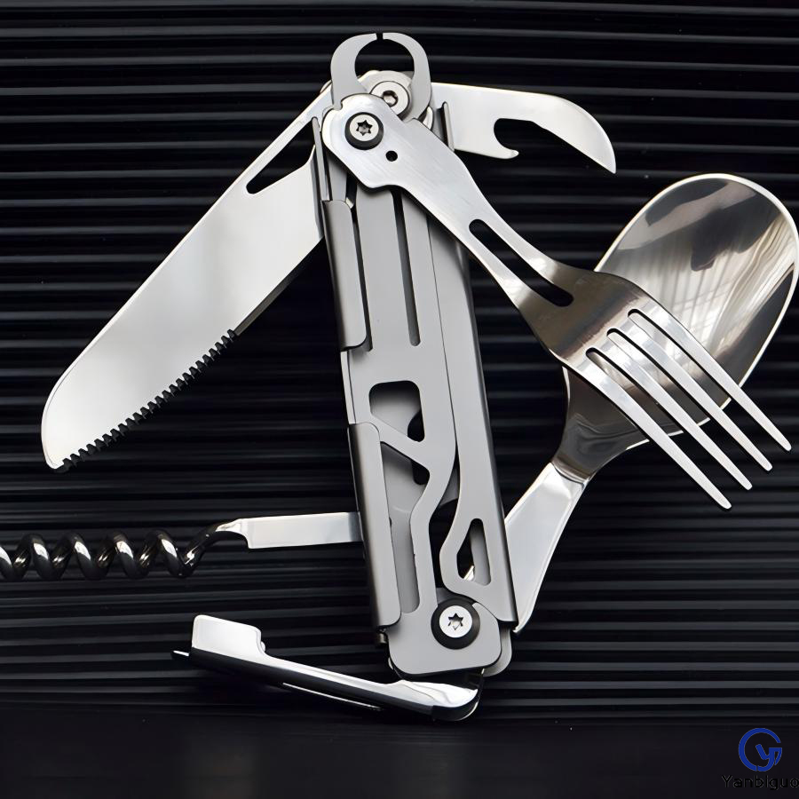 Outdoor Camping Meals - Juego de cubiertos multifuncionales 6 en