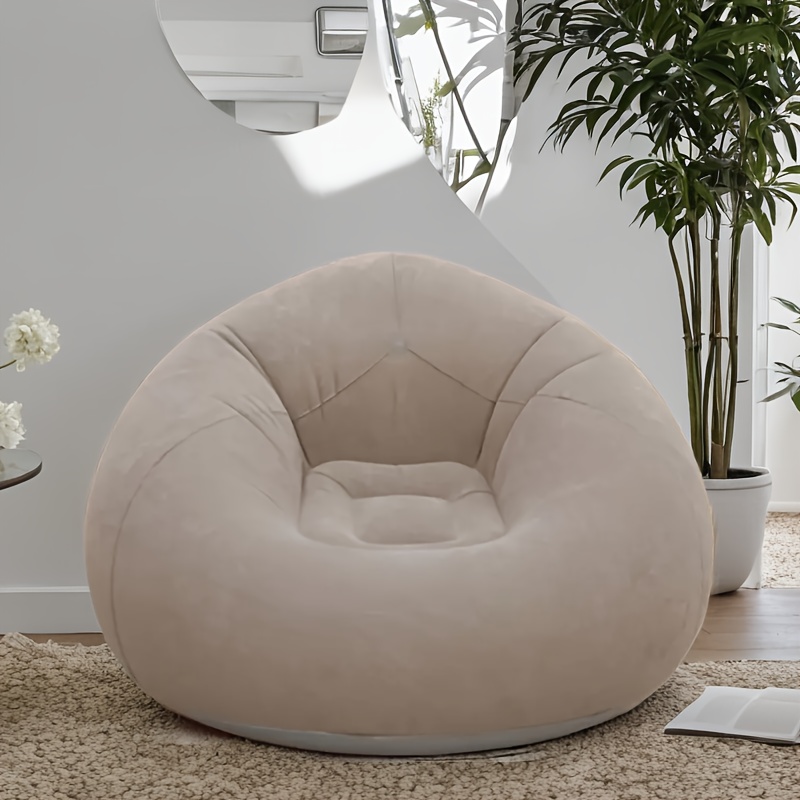 Outdoor Camping Lounge Chairs - Sofá inflable flocado de PVC, cama