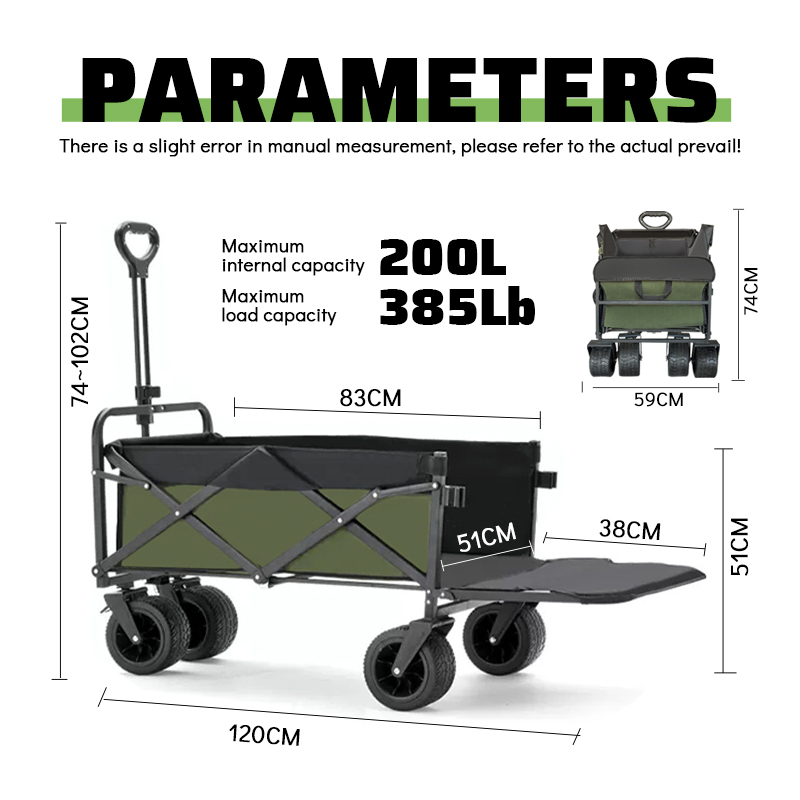 Vagón plegable portátil de ace - Outdoor Camping Vehicle Wagon reseña y precio