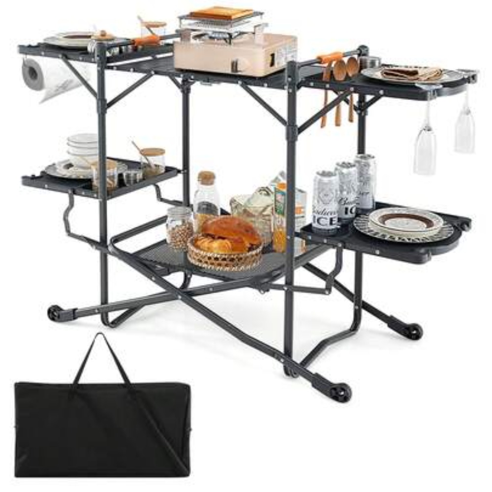 Mesa de Cocina Plegable para C - Outdoor Camping Kitchen Setup reseña y precio