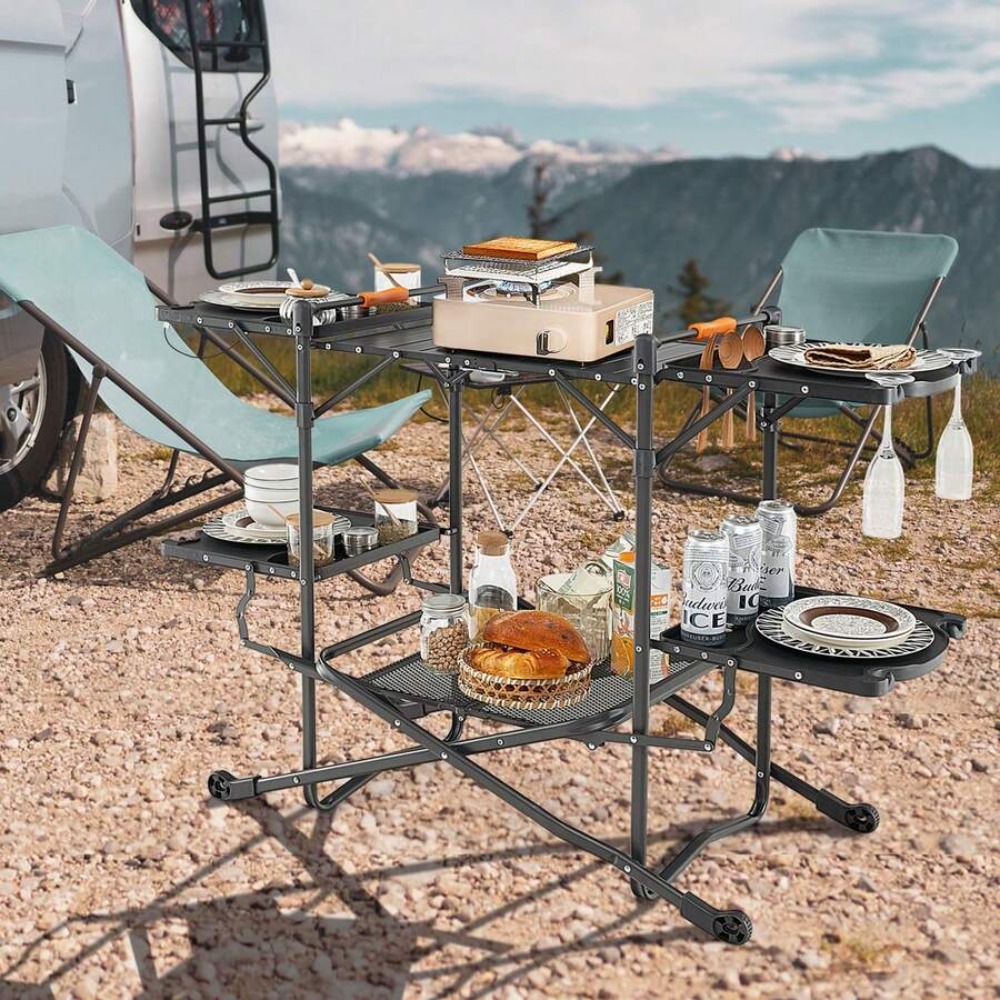 Mesa de Cocina Plegable para C - Outdoor Camping Kitchen Setup reseña y precio