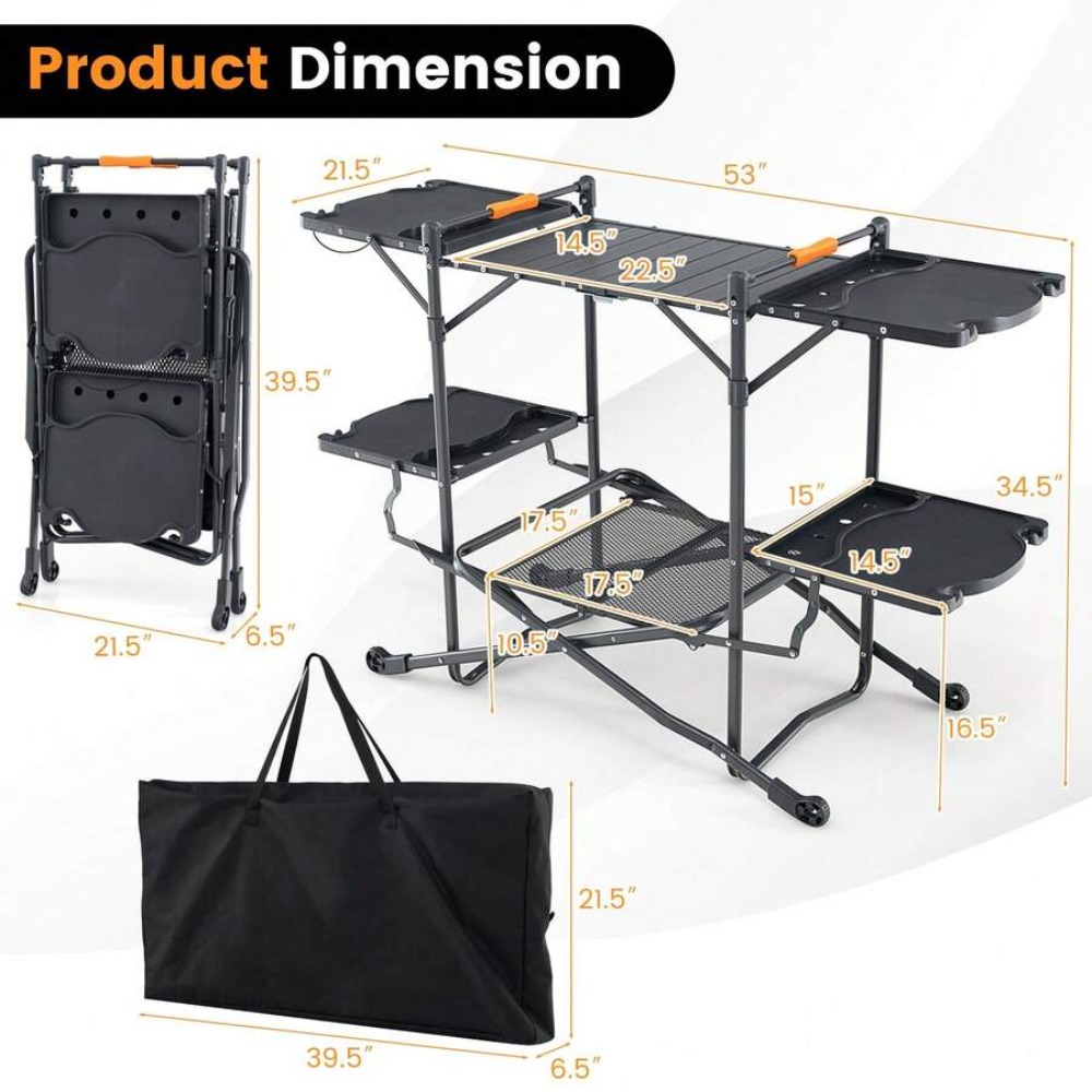 Mesa de Cocina Plegable para C - Outdoor Camping Kitchen Setup reseña y precio