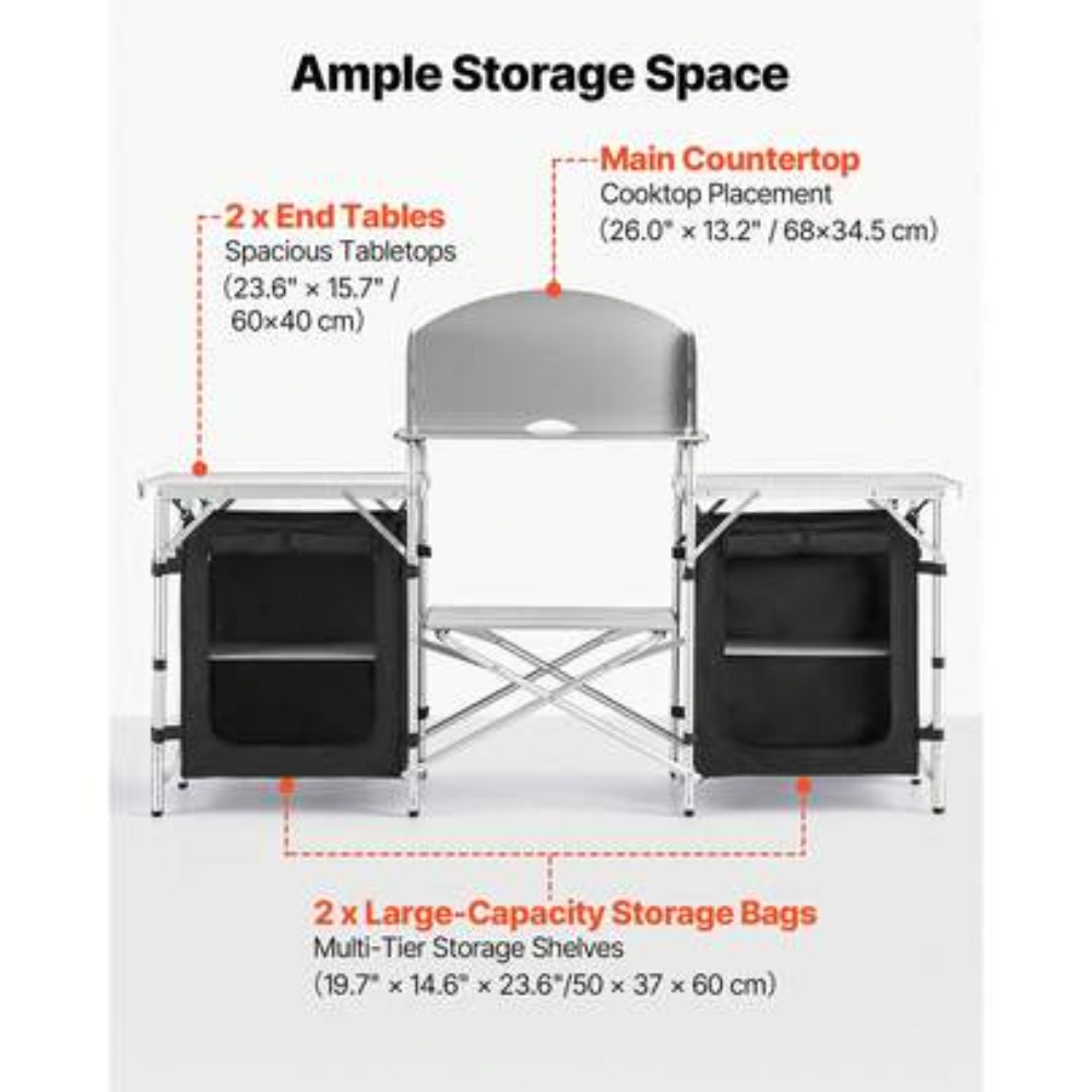 Mesa de Camping Plegable Portá - Outdoor Camping Kitchen Setup reseña y precio