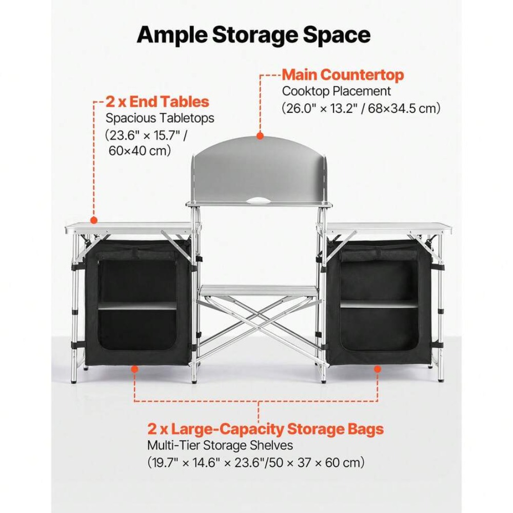 Mesa de Camping Plegable Portá - Outdoor Camping Kitchen Setup reseña y precio