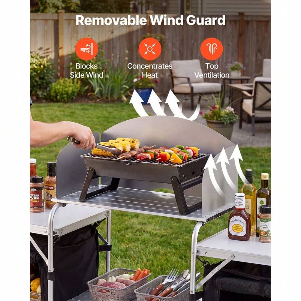 Mesa de Camping Plegable Portá - Outdoor Camping Kitchen Setup reseña y precio