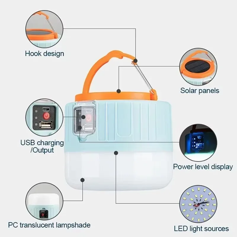 Linterna Solar para acampar, l - Camping Solar Lantern reseña y precio