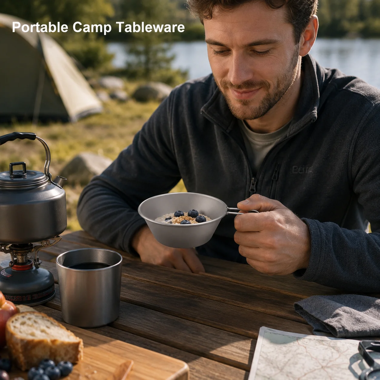 Tazón Sierra de Titanio, Taza  - Outdoor Camping Meals reseña y precio