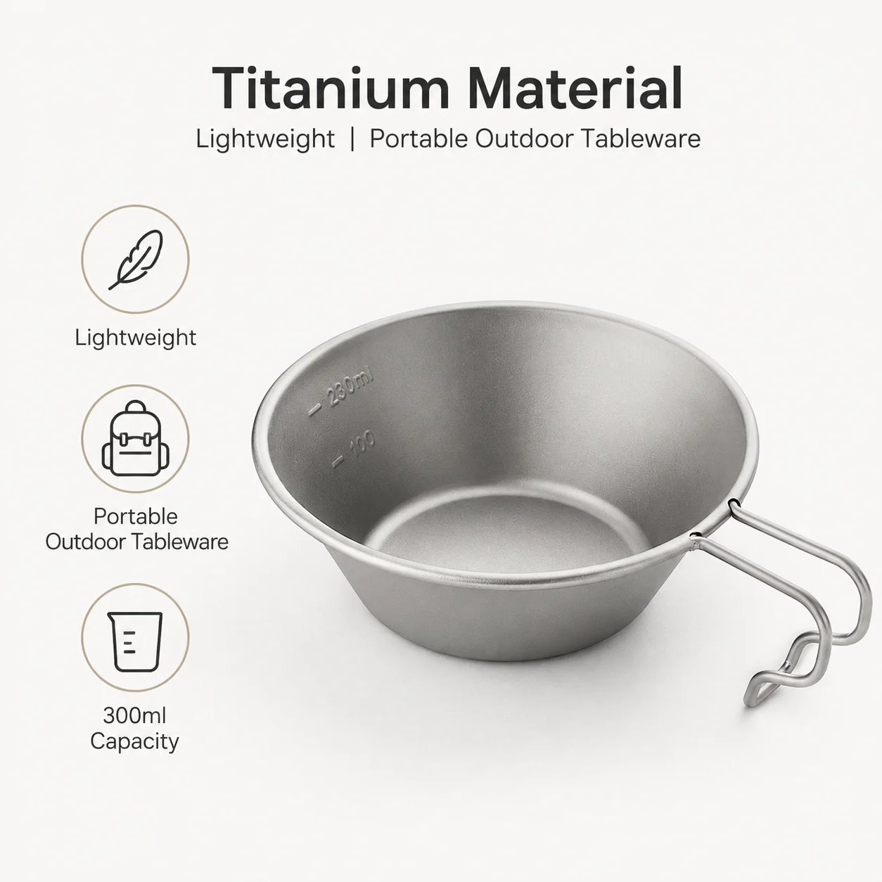Tazón Sierra de Titanio, Taza  - Outdoor Camping Meals reseña y precio