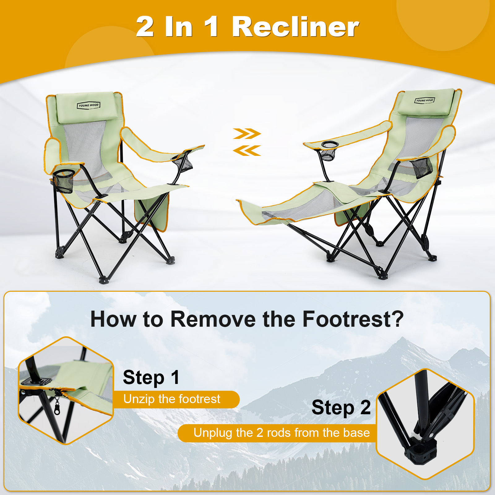 Silla plegable para exteriores - Outdoor Camping Lounge Chairs reseña y precio