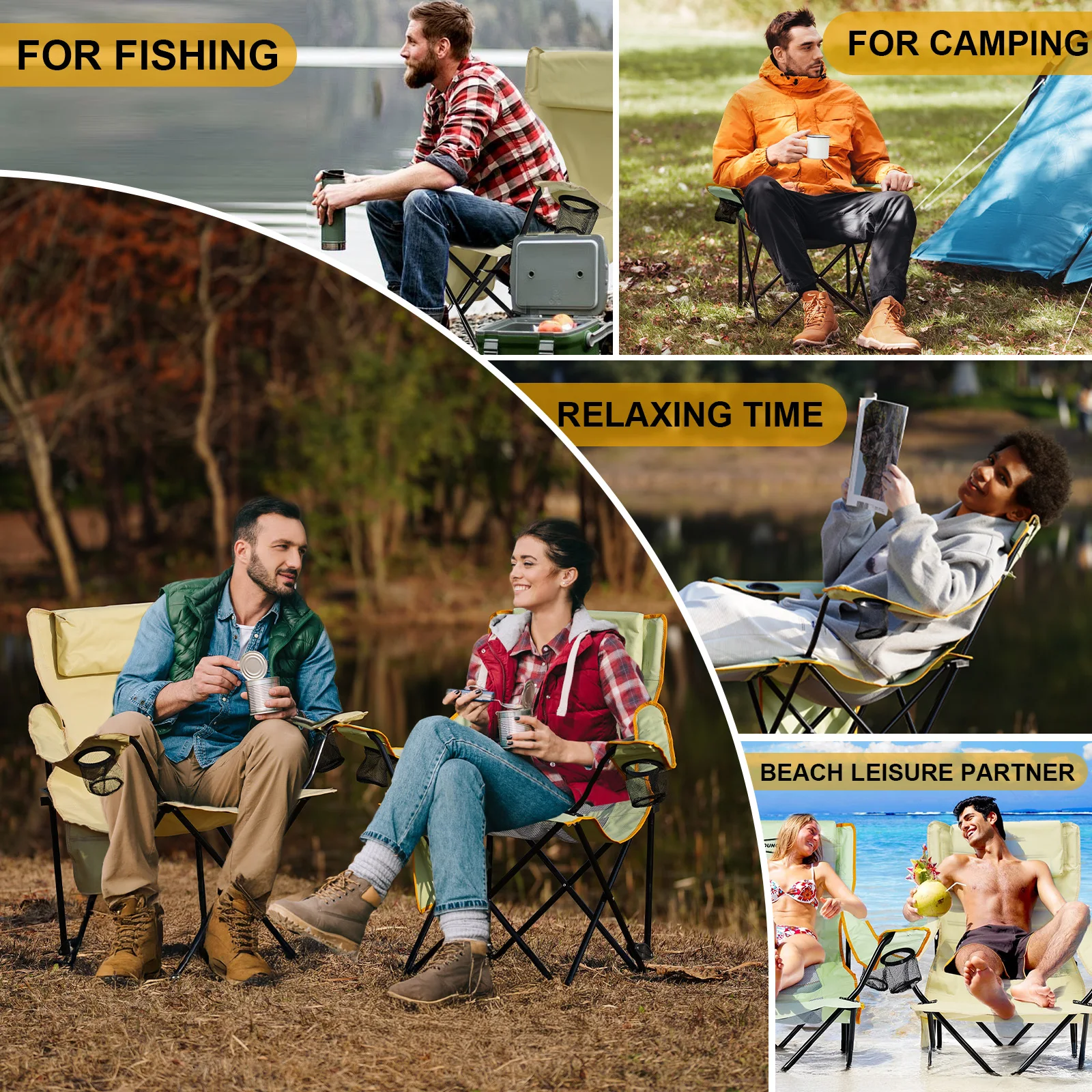 Silla plegable para exteriores - Outdoor Camping Lounge Chairs reseña y precio