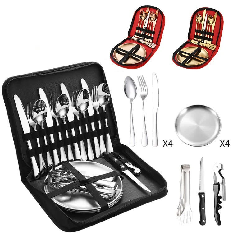 Juego de Cubiertos Portátiles  - Outdoor Camping Meals reseña y precio