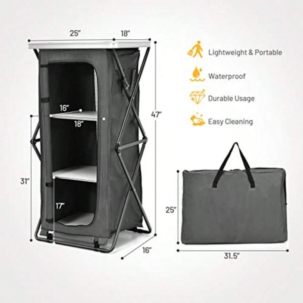 Armario de Almacenamiento Pleg - Outdoor Camping Kitchen Setup reseña y precio