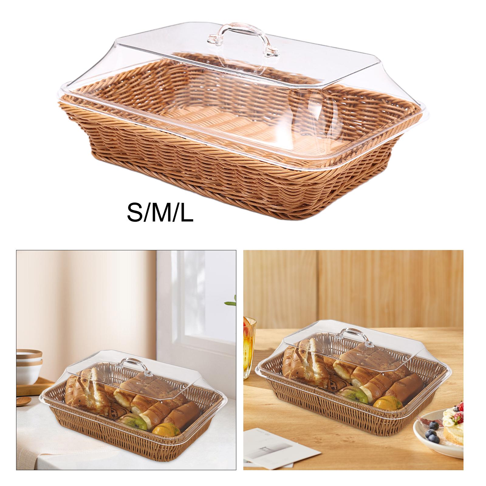 Cesta de pan tejida con tapa,  - Outdoor Camping Meals reseña y precio