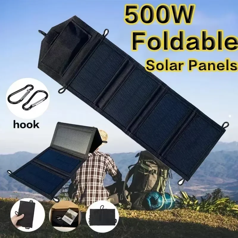 Panel Solar Plegable de 500W,  - Zd Outdoor Camping reseña y precio