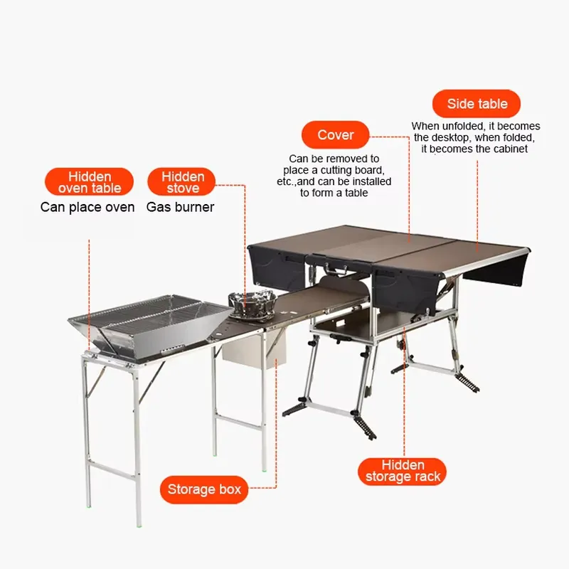 Práctica Caja de Cocina para A - Outdoor Camping Kitchen Setup reseña y precio