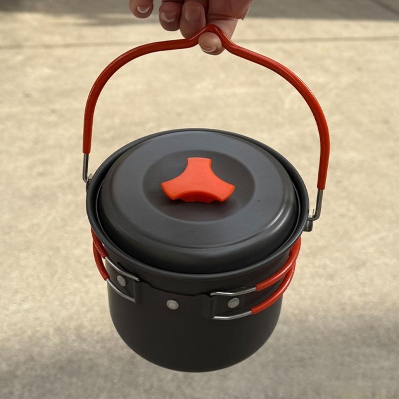 Olla aluminio duro para acampa - Outdoor Camping Meals reseña y precio
