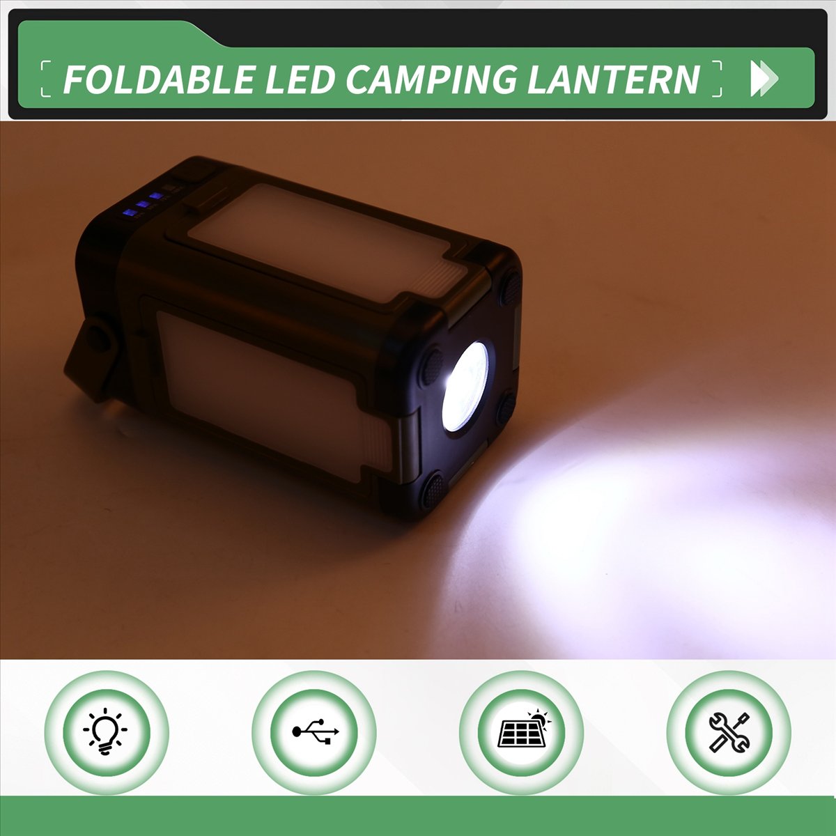 Linterna LED Plegable X08A par - Camping Solar Lantern reseña y precio