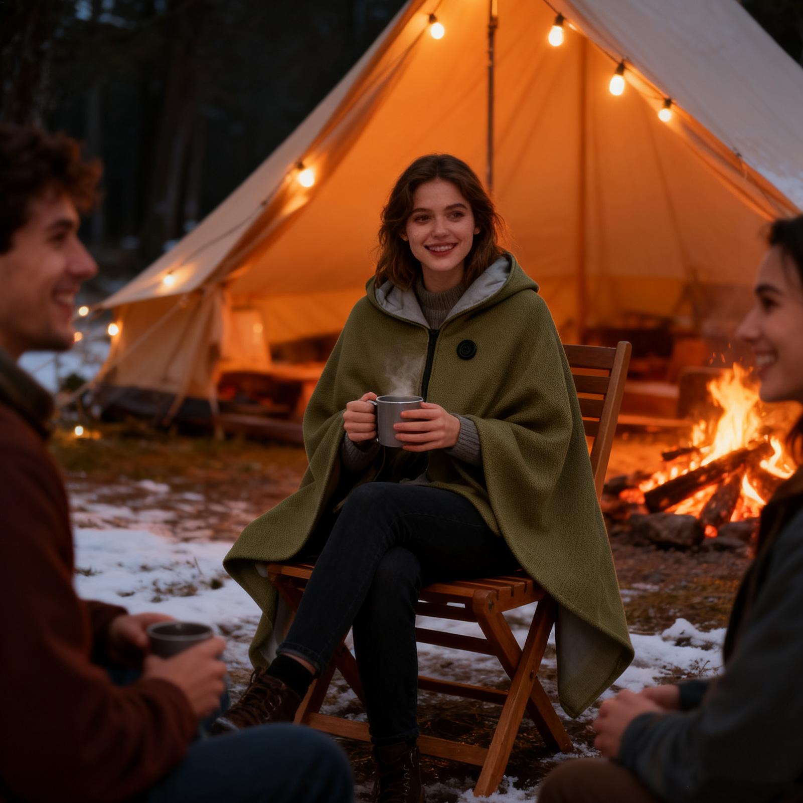 Chal calefactable de 3 engrana - Outdoor Camping Heated Blanket reseña y precio