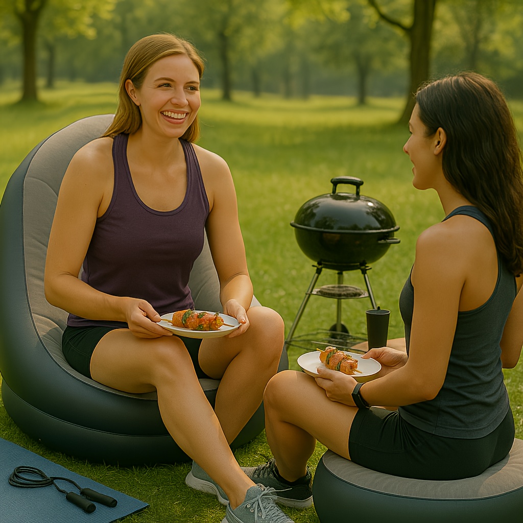 Sofá de aire plegable para int - Outdoor Camping Lounge Chairs reseña y precio